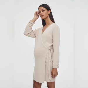 LEGOE HERITAGE CREPE KNIT WRAP DRESS